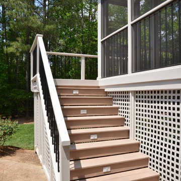 Screened Porch with Fireplace, Featuring Acetylated Decking