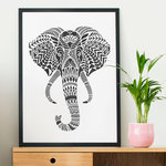 Cutting Edge Stencils - Elephant Head Wall Art Stencil - DIY Tribal Design - Geometric Stencil Makeovers - Cutting Edge Stencils offers the best stencils for DIY décor - stencils expertly designed by professional decorative artists Janna Makaeva and Greg Swisher with over 25 years of painting experience. We are a reputable stencil company that stands behind its high quality product. We are honored to have your 100% positive feedback. Stencil returns are easy and there is no restocking fee!