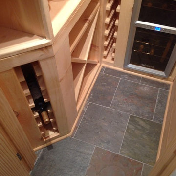 Under stair wine closet