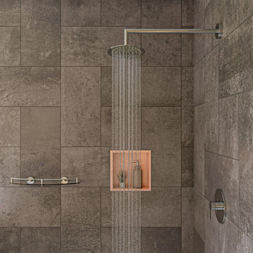 ABNP1212-BC 12" x 12" Brushed Copper PVD Stainless Steel Square Shower Niche