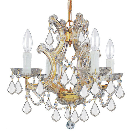 Maria Theresa 4-Light Mini Chandelier, Gold