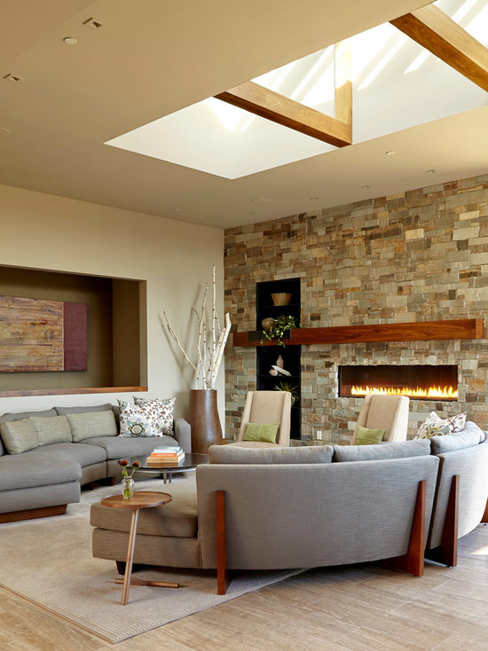 Linear Fireplace Houzz