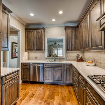 Earthy and Warm Lorton Kitchen and Basement