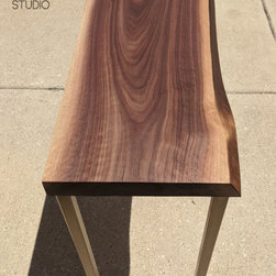 Live Edge Table for Entryway or Foyer Black Walnut - Console Tables