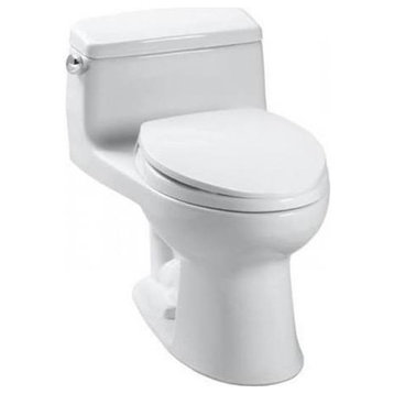 Traditional Vitreous China 1-Piece Toilet, 28.31"x17.5"x25.56"