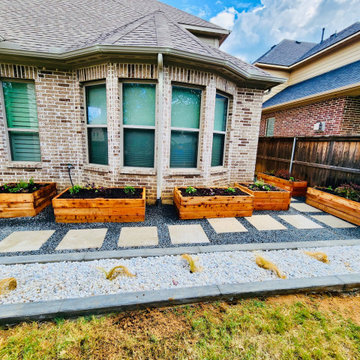 Side Yard Transformation with Custom Cedar Planter Boxes