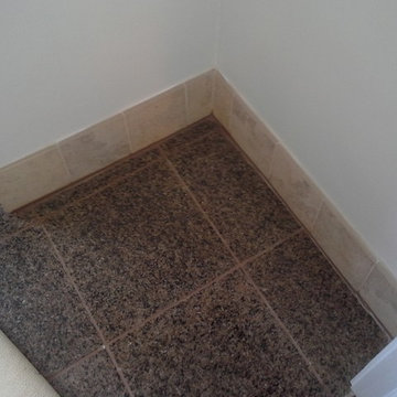 Master and main bathroom with imported Italian porcelin and granite tiles.