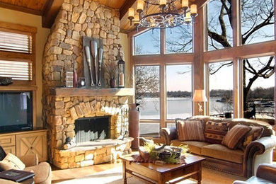 Inspiration for a living room remodel in Kansas City