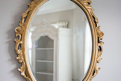 Oval carved Mirror - gold