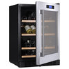 54 Bottle Dual Zone Wine Cooler Built-in With Compressor Stainless