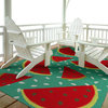 Kaleen Sea Isle Handmade Indoor/Outdoor Area Rug Watermelon, 7'6"x9'