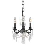 Elegant Lighting - 9103 Lille Collection Hanging Fixture, Royal Cut - Small by design yet still grand in appearance, the Lille Collection of three and four light cast brass bring sophisticated glamour to smaller spaces.