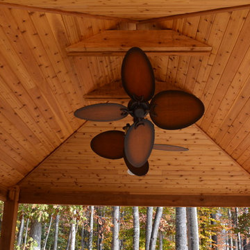 Western Red Cedar Pavilion and Fireplace
