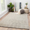 Jaipur Living Margo Knotted Geometric Gray/White Area Rug, 9'x13'