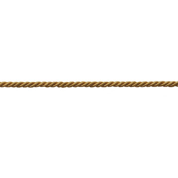 Small 3/16" Gold, Basic Trim Decorative Rope, Sold by The Yard , Style# 0316NL C