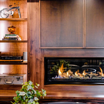 Modern Rustic Luxury Finished Basement in Richfield, Ohio
