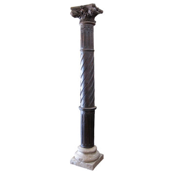 Consigned Rare Carved Wood Pillars