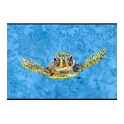 Coming at U Loggerhead Turtle Indoor or Outdoor Mat 18x27 8653MAT