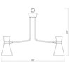 Z-Lite 728-9 Soriano 9 Light 32"W Chandelier - Matte Black / Brushed Nickel