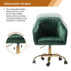 Swivel Rolling Task Chair With Tufted Back, Green