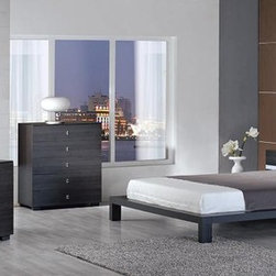 KYOTO MODERN PLATFORM GRAY BEDROOM SET - Bedroom Furniture Sets