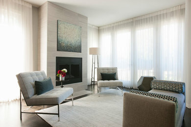 Inspiration for a transitional living room remodel in Chicago