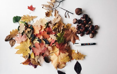 Hyggelig efterårs-DIY med kastanjer og blade