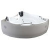 EAGO 5 ft Corner Acrylic Whirlpool Bathtub for Two With Fixtures