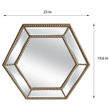 Burlington Beaded Hexagonal Mirror