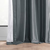 Vintage FauxDupioni Silk Curtain, Single Panel, Arrowhead Gray, 50"x84"