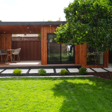 Stockton Backyard Office Shed with Covered Deck | San Jose, CA