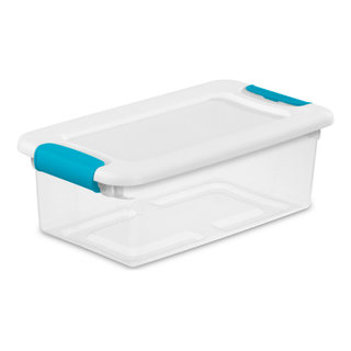 Superio 10 Qt Clear Plastic Storage Bins with Lids and Latches