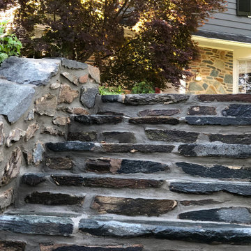 Rebuild & Restoration of Building Stone Wall, Steps & Walkway in Chevy Chase MD