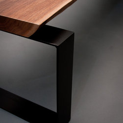 Live Edge Black Walnut Bench - Indoor Benches