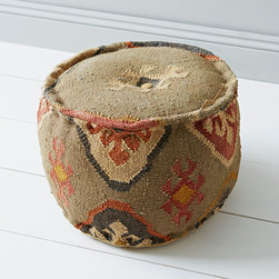 khaki kilim pouffe - Floor Cushions & Pouffes