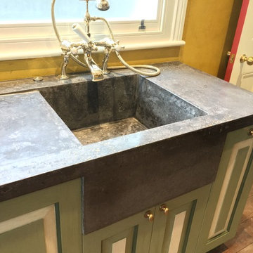Kensal Green Seamless Polished Concrete worktop with integral concrete sink