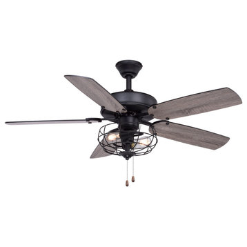 Vaxcel - Reed 2-Light Ceiling Fan in Farmhouse Style 20 Inches Tall and 48