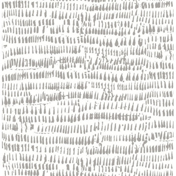 Runes Taupe Brushstrokes Wallpaper, Sample