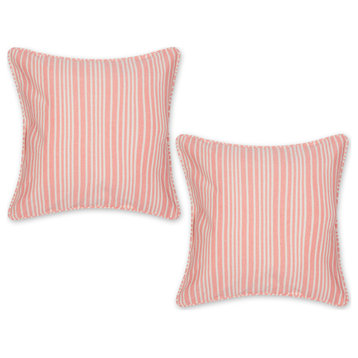 Summer Stripe Outdoor Pillow Cover 18x18 Set of 2