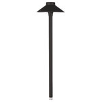 WAC Lighting - Tiki LED 12V Area-Light 3000K, Black - The Tiki Path Light provides a wide sweep of light in a minimalist design that will blend into any landscape. Both the dome-shaped shade and stem are made out of a durable die-cast aluminum. Integrated LED's provide a powerful long lasting energy efficient performance.
