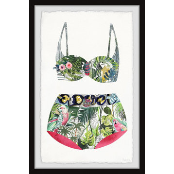 "Tropic Paradise Swimsuit" Framed Painting Print, 24"x36"
