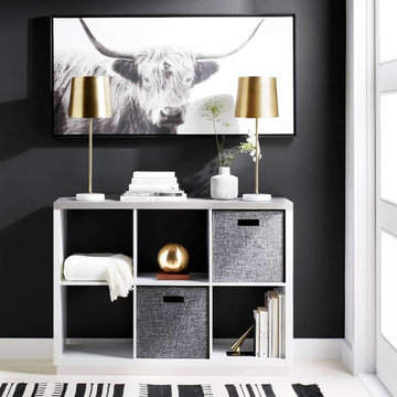 Modern Versatile Storage Organizer and Gold Accents Collection