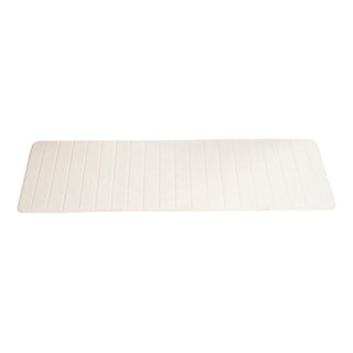Lavish Home Memory Foam Striped Extra-Long Bath Mat - 24 x 60 - 8357154