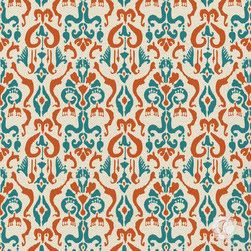 Khanjali Ikat Fall Stencil - Wall Stencils