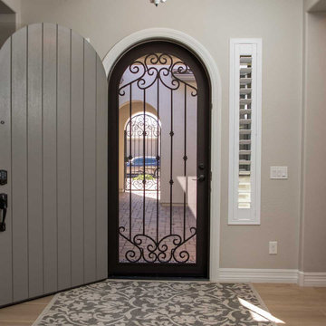French Tip Full Arched Iron Security Door