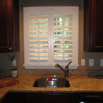Kitchen window Plantation Shutters