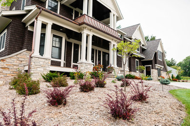 Inspiration for a rustic landscaping in Minneapolis.