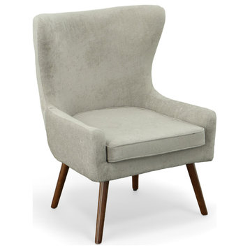 Claudie Wing Back Accent Chair, Gray