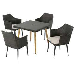Midcentury Outdoor Dining Sets by GDFStudio
