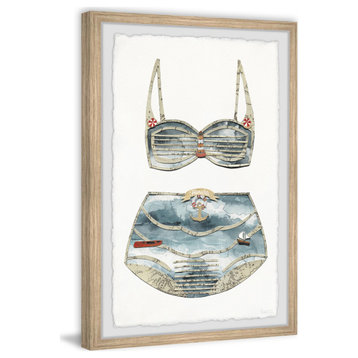 "Florida Retro Bikini" Framed Painting Print, 16x24
